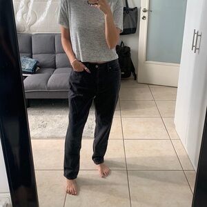 Old Navy Black denim jeans High rise O.G. straight. Size 8. High waisted pant